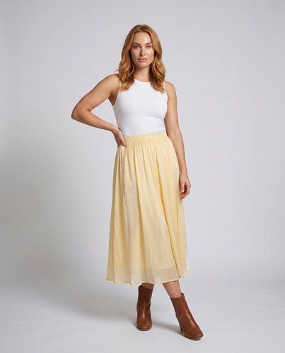 Damen Langer, fließender Rock aus leichtem Chiffon