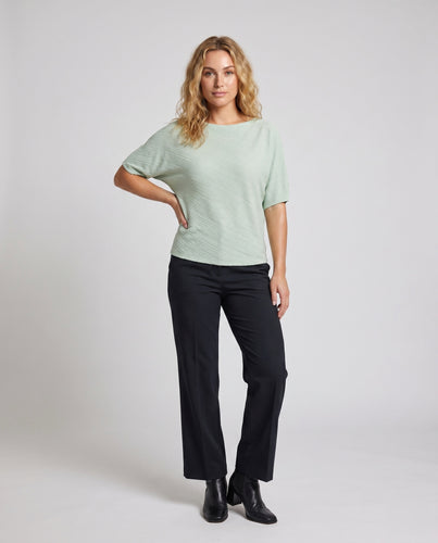 Damen lässiges Oversized T-Shirt aus strukturiertem Material