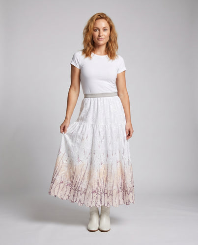 Damen Maxikleid mit floralem Spitzenmuster