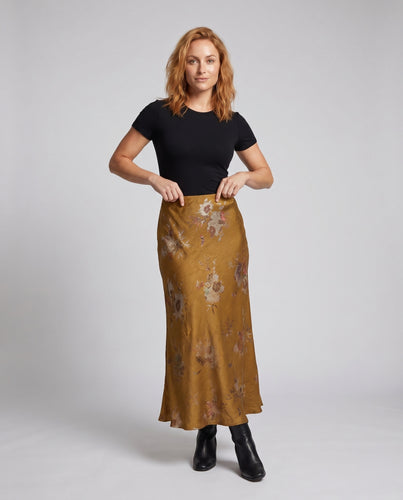 Damen Schwingender Rock mit floralem Design und elastischem Taillenbund