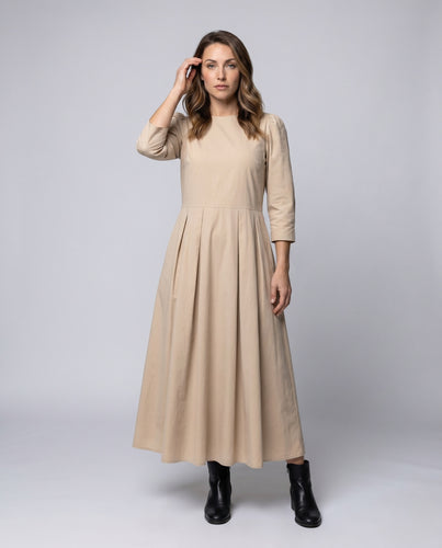Damen Elegant geschnittenes Midi-Kleid