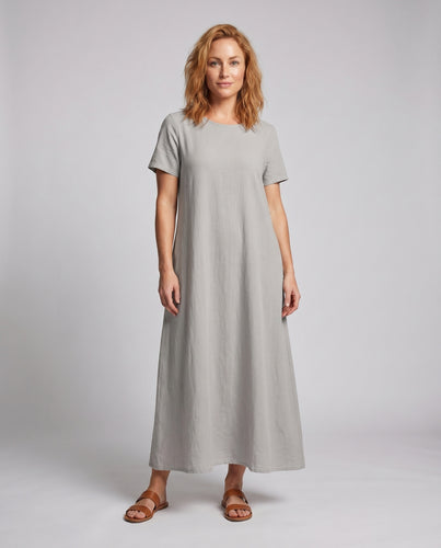 Damen lässiges Maxikleid aus leichtem, atmungsaktivem Stoff