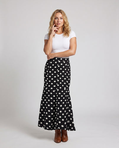Damen Maxirock mit modischem Punktedesign