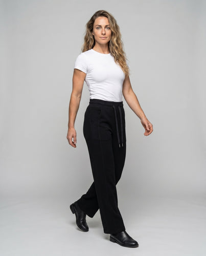 Damen Bequeme Cordhose mit weitem Schnitt und elastischem Bund