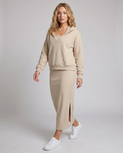 Damen bequeme Strickkleid mit V-Ausschnitt und lässigem Oversized-Schnitt
