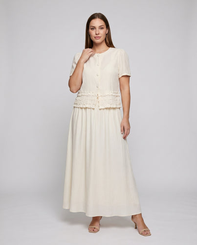 Damen Elegante Bluse mit voluminösen Puffärmeln und strukturiertem Design