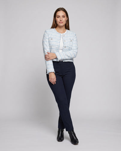 Damen elegante Strickjacke mit hochwertigen Knopfdetails