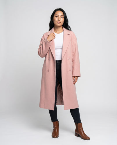 Damen Eleganter Langmantel mit modernem Schnitt und praktischen Taschen