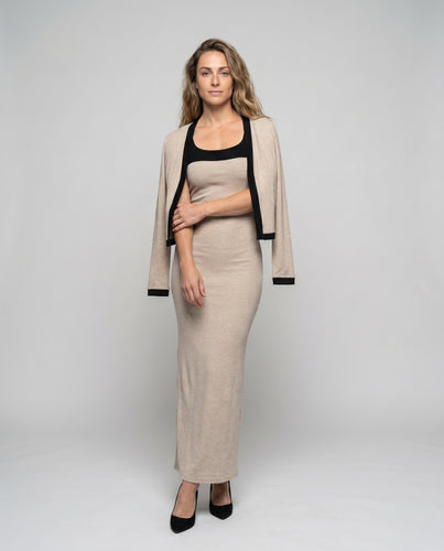 Damen Figurbetontes Kleid mit abnehmbaren Ärmeln und elegantem Design