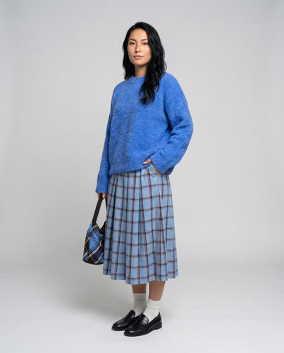 Damen Flauschiger Strickpullover mit weitem Schnitt und lässigem Look