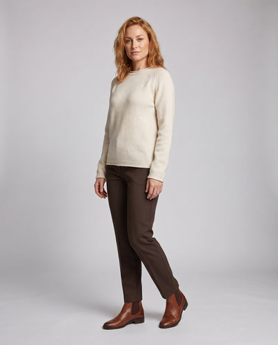 Damen Gemütlicher Strickpullover mit lässigen Raglanärmeln