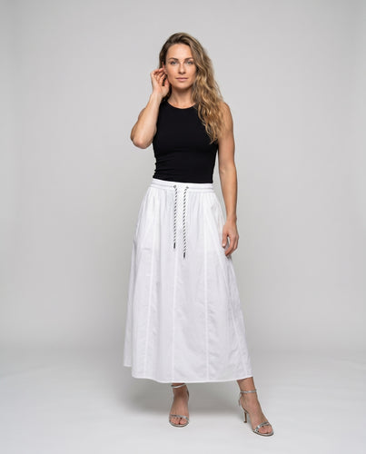 Damen Langer Rock mit fließendem Schnitt und eleganter Taillierung