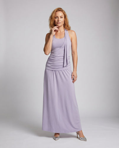 Damen Langes Maxikleid mit schickem Wickeldesign und elegantem Träger
