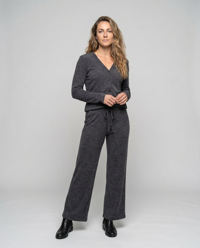 Damen Lässiger Jumpsuit mit Knopfverschluss und weitem Bein