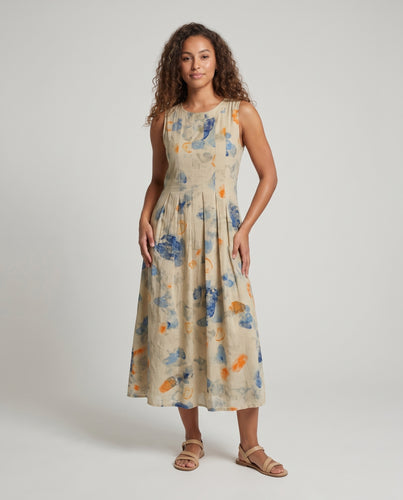 Damen Leichtes Maxikleid mit floralem Design und atmungsaktivem Stoff