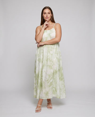 Damen luftiges Maxikleid mit zarten Rüschen und elegantem Schnitt