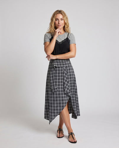 Damen Maxi-Rock mit asymmetrischem Schnitt und lässiger Taschendetaillierung