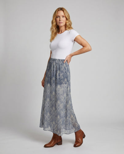 Damen Maxi-Rock mit floralem Mustermix und elegantem Schnitt