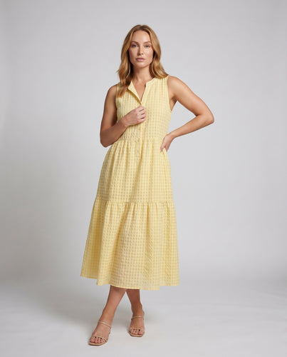 Damen Maxikleid mit femininer Volantoptik