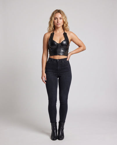 Damen Sport-BH mit aufregendem Design und Reißverschluss EB