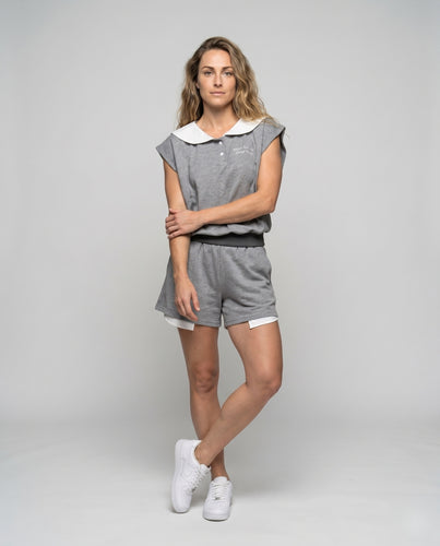 Damen Modisches Sportliches Set mit klassischem Kragen und großzügigem Schnitt
