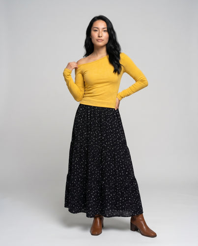 Damen Off-Shoulder Oberteil mit figurbetontem Schnitt und eleganter Rüsche