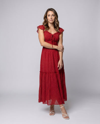 Damen Sommerkleid mit Rüschendetails und eleganter Schnürung
