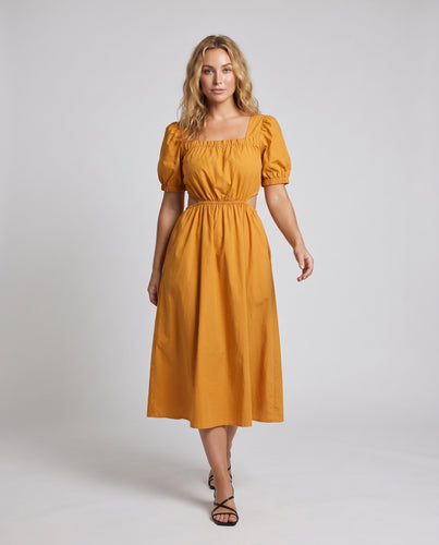 Damen Sommerliches Wickelkleid mit Puffärmeln und taillierter Silhouette