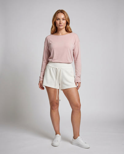 Damen Sportliche Sweatshorts mit elastischem Bund und Kordelzug