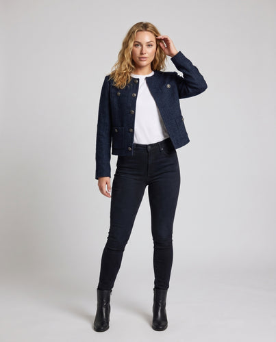 Damen Tweedjacke mit eleganten Strukturdetails