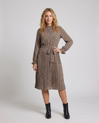 Damen Hemdblusenkleid mit Bindeband und asymmetrischem Saum