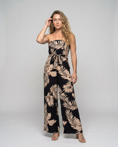 Damen Jumpsuit mit floralen Mustern und eleganter Taillierung