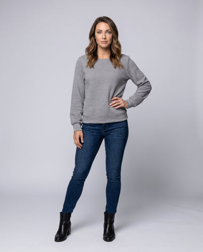 Damen Loose-Fit Pullover mit strukturiertem Design