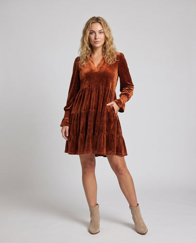 Damen Maxikleid mit eleganter V-Öffnung und voluminösem Rock