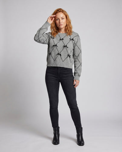 Damen Strickpullover mit stilvollen Schleifendetails