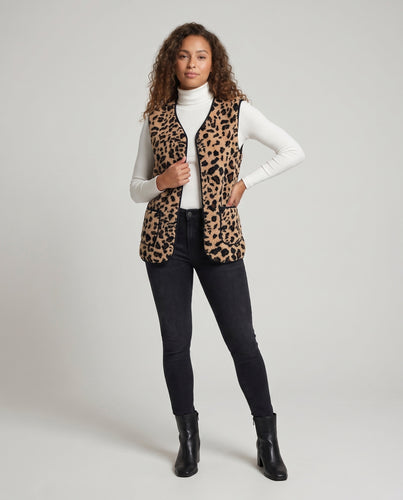 Damen Strickweste mit animalischem Muster