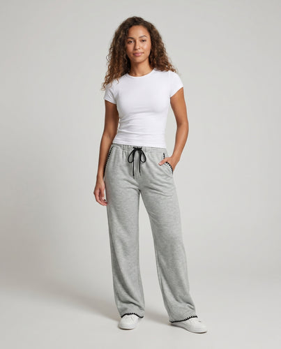 Damen Weite Freizeithose mit elastischem Bund und seitlichen Taschen