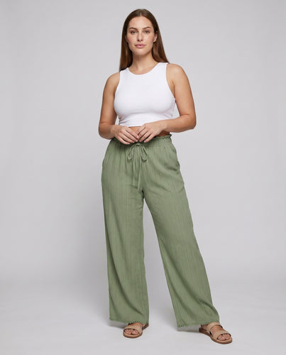 Damen Weite Palazzo-Hosen mit elastischem Bund