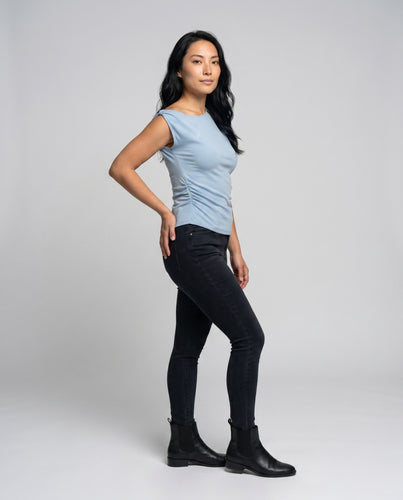 Damen Asymmetrisches Oberteil mit kreativen Rüschendetails