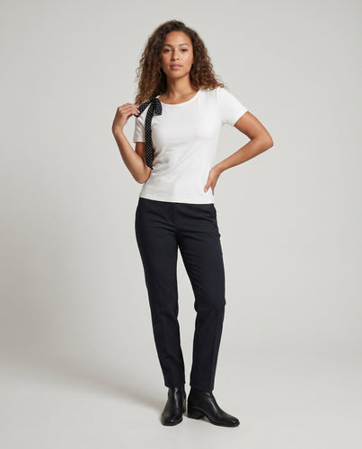 Damen elegantes T-Shirt mit modischer Schleife