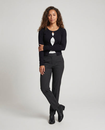 Damen Langarmshirt mit einzigartigem Ausschnitt und gepunktetem Design