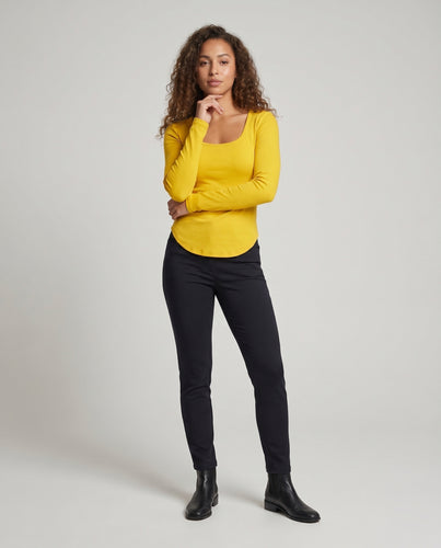 Damen Langarmshirt mit elegantem Rundhalsausschnitt