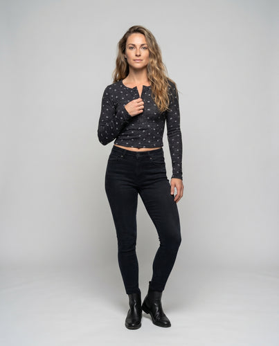 Damen Langarmshirt mit floralem Design