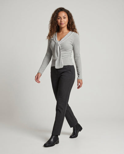Damen Langarmshirt mit verspieltem Schleifen-Design