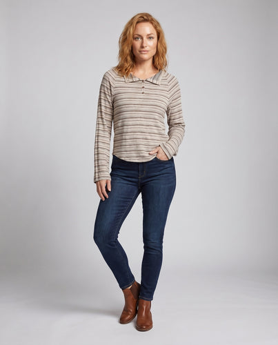 Damen Lässige Longsleeve-Bluse mit Kragen