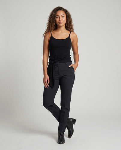 Damen lässiges Oberteil mit Bindegürtel und schickem Lagenlook