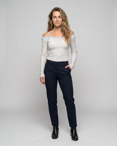 Damen Schlafanzugset mit lässigem Streifenmuster und leichtem Material