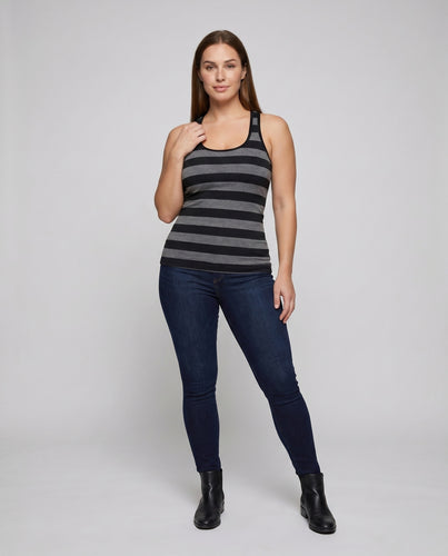 Damen Sportliches Tanktop mit lässigem Schnitt und modischen Streifen