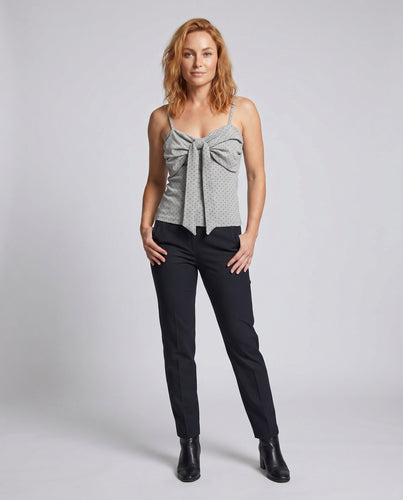 Damen Trägershirt mit dekorativem Schleifen-Design