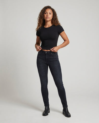 Damen verspieltes Kurzarm-Top mit offenem Rückendesign